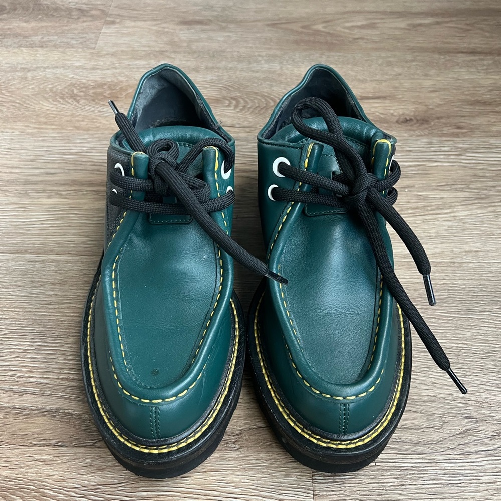 Louis Vuitton Beaubourg  Derby Lace shoes size 37 Green fits 6.5